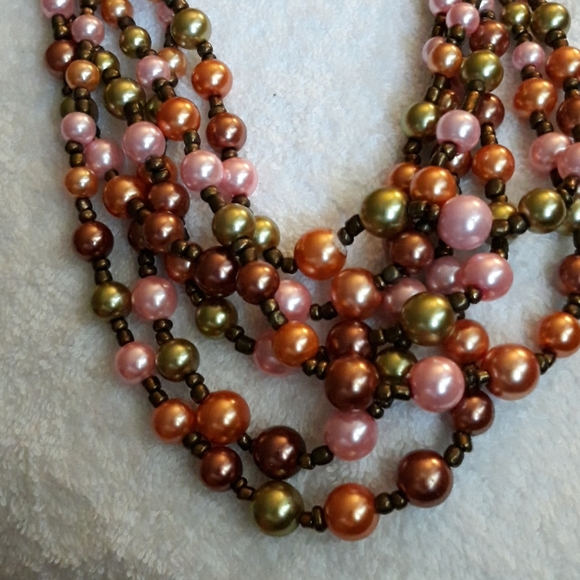 Multi strand bead necklace - Picture 3 of 4